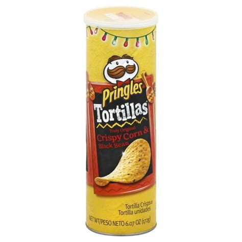 Pringles Tortillas Original Crispy Corn And Black Bean Tortilla Chips 6
