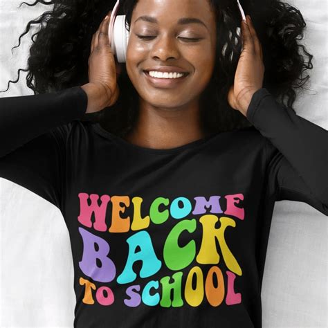 Welcome Back To School Svg 1st Day Of School Retro Wavy Back Etsy