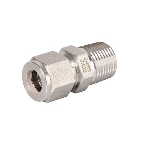 Stainless Steel Double Ferrules Inch Tube Fittings 116 2 To Npt Thread Male Connector China