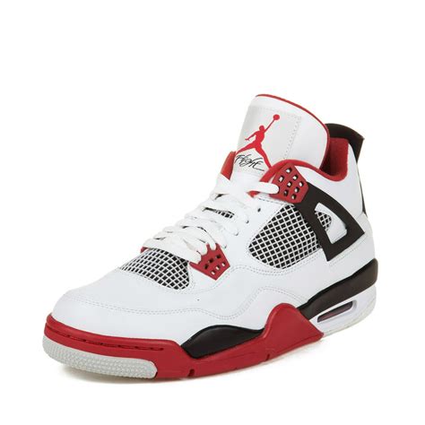 Nike Nike Mens Air Jordan 4 Retro Fire Red Whitevarsity Red 308497