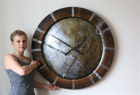 Whether you're looking to create a wood plank sign, an elegant barnwood framed wall art piece, a crafty wooden slat sign or another one of our unique wood wall art creations you'll. Large Industrial Clocks made of steel, aluminium, copper ...