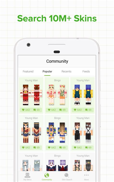 Skinseed Skin Creator And Skins Editor For Minecraft Amazonit Appstore Per Android
