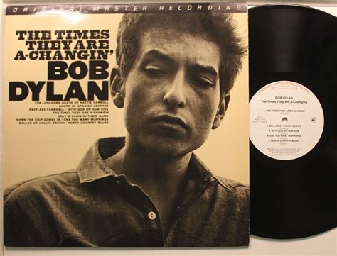 Bob Dylan Remastered Lp The Times They Are A Changin 1983 W Insert