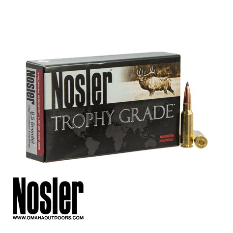Nosler Trophy Grade 65 Grendel 129 Grain Ablr Ammo 20 Round Box