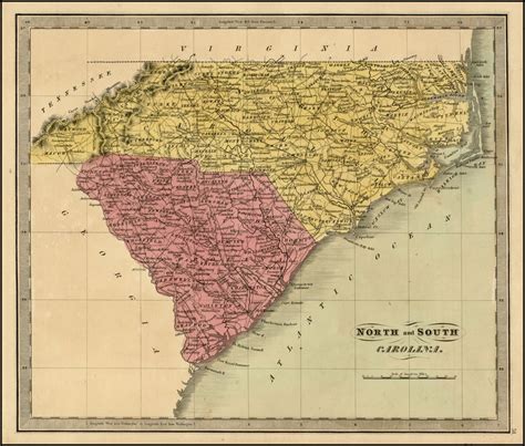 North And South Carolina Barry Lawrence Ruderman Antique Maps Inc