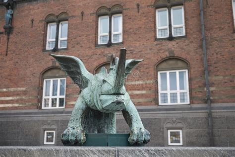 View Of Copenhagen City Hall Statue Editorial Stock Image Image Of