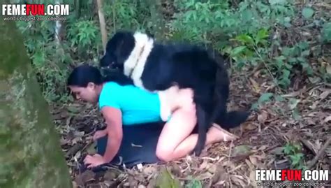 Dog Happy To Fuck This Brunette Bitch In The Forest Xxx