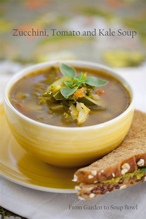 If you don't have black kale, you can simply use normal kale. Zucchini, Tomato and Kale Soup