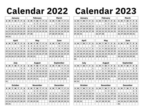 2022 2023 Calendar A Printable Calendar