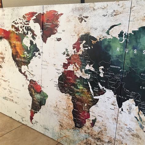 Large Canvas Map Of The World Us States Map