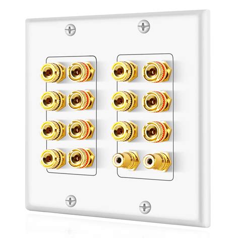 Home Theater Speaker Wall Plate Outlet 72 71 Banana Plug Binding Post