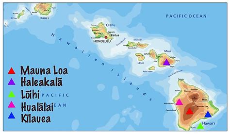 Hawaii travel maps for downloading, printing, or just using for reference on each of the major hawaiian islands. The 5 Active Volcanoes of Hawaii - WorldAtlas