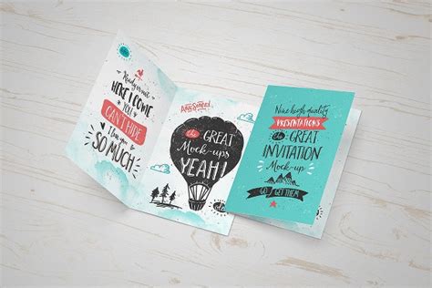 Teal leaves illustration thinking of you note card. 18+ Greeting Card Mockups - PSD, AI, Vector EPS | Free & Premium Templates