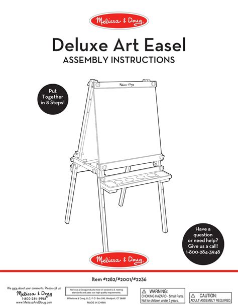 Melissa And Doug Deluxe Art Easel Assembly Instructions Manual Pdf