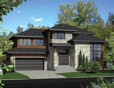 Two Story Contemporary House Plan 80843pm Architectural Designs