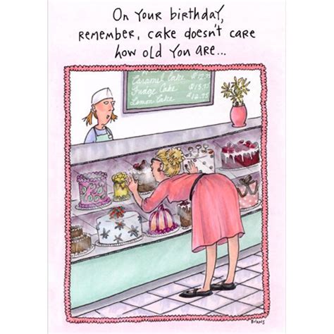 Oatmeal Studios Woman At Bakery Counter Funny Birthday