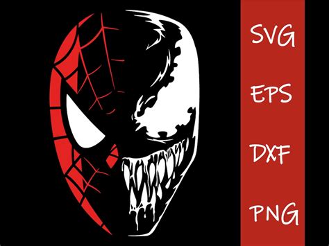 Spiderman Venom SVG Superhero Png Marvel Comics Digital Etsy Australia