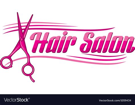 Hair Salon Design Haircut Or Salon Symbol Vector Image
