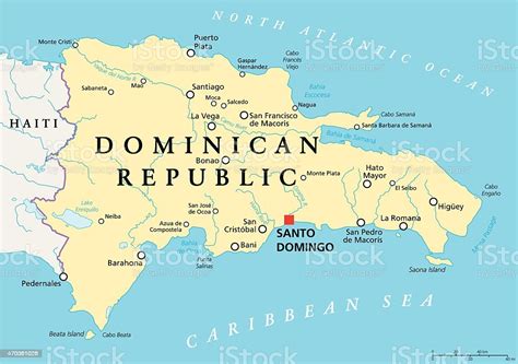 República Dominicana Mapa Político Arte Vetorial De Stock E Mais