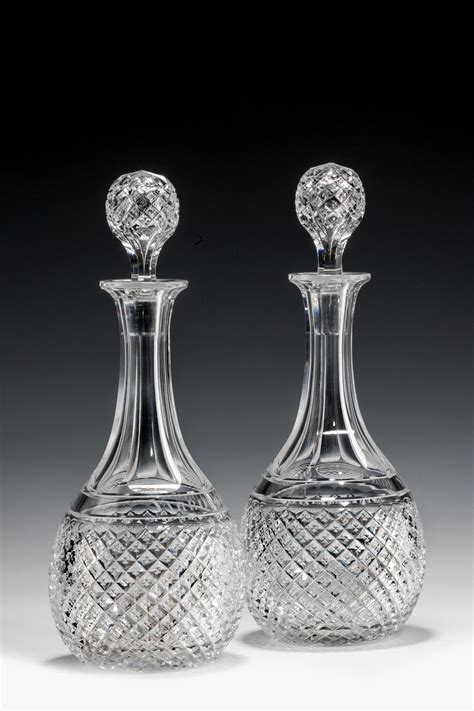 Pair Of Antique Glass Masonic Decanters Richard Gardner Antiques