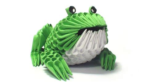 3d Origami Frog Tutorial Youtube