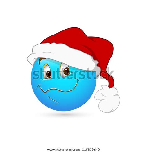 smiley emoticons face vector santa stock vector royalty free 115839640