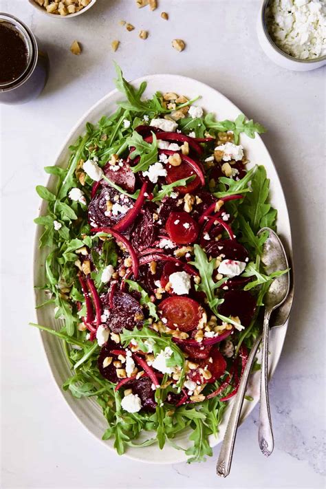 top 20 roasted beetroot goats cheese salad