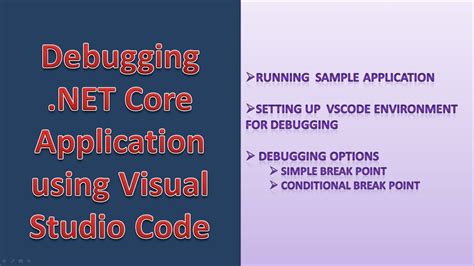 Debug Dotnet Core Application In VisualStudio Code YouTube