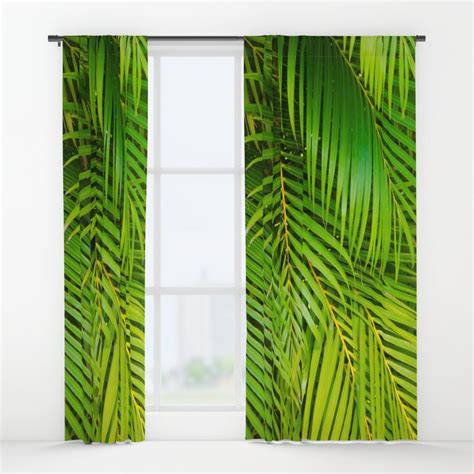 Palm Leaves Window Curtain Blackout Curtain Sheer Curtain Nautical