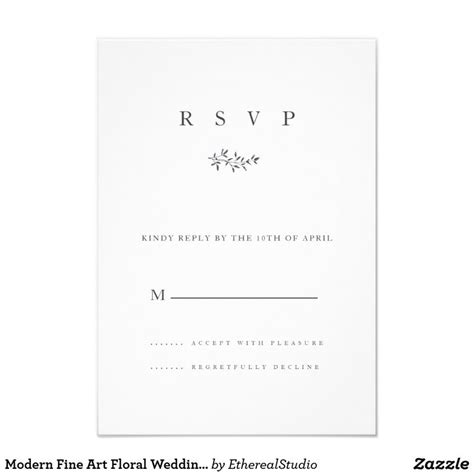 modern fine art floral wedding invitation rsvp wedding invitations rsvp floral