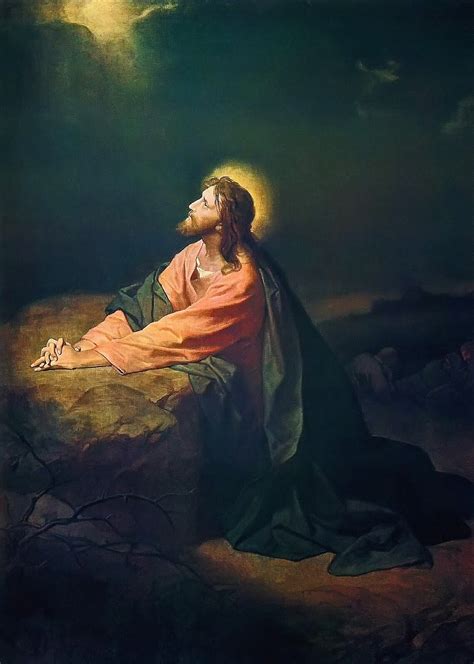 Heinrich Hoffman Jesus In The Garden Of Gethsemane 1890 Jesus Christ
