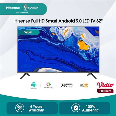 Hisense 32 Inch Hd Android Smart Tv Dolby Audio Hdmi Model 32e4f