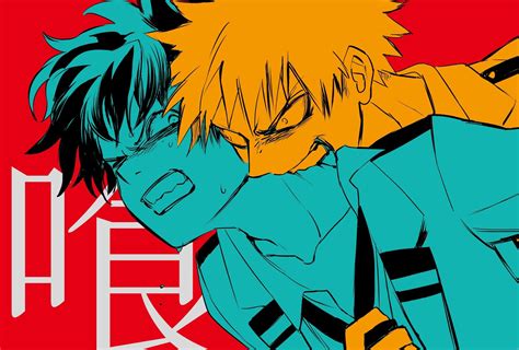 Bakugou Katsuki And Midoriya Izuku Anime My Hero Academia Hero