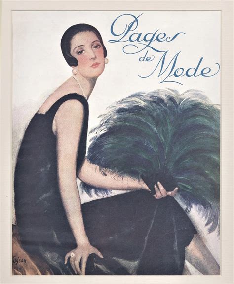 Matted Vintage Art Deco Fashion Print 1920s Yoshagraphics Ruby Lane