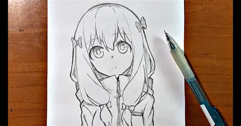 Cute Easy Anime Drawings For Beginners Super Easy Anime Girl Pencil