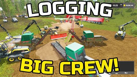Farming Simulator 2017 Multiplayer Logging Big Crew Pacific Inlet