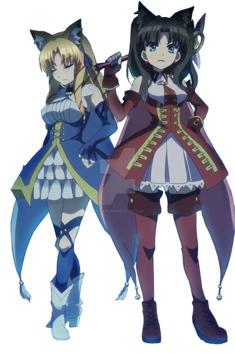 Luviagelita Edelfelt Tohsaka Rin Fatekaleid Liner Prisma Illya Fate Series 2girls Black