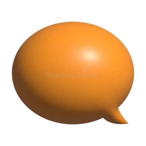 3d Orange Speech Bubble Stock Vector Illustration Of Sign 272983693