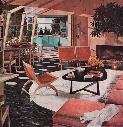 1954 Atomic Living Room 50s Home Decor Mid Century Modern Furniture
