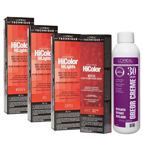 l oreal excellence hicolor hilights permanent hair colour etsy