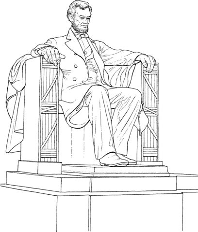 Our president abraham lincoln coloring pages are literacy builders, too! The Lincoln Memorial coloring page | SuperColoring.com