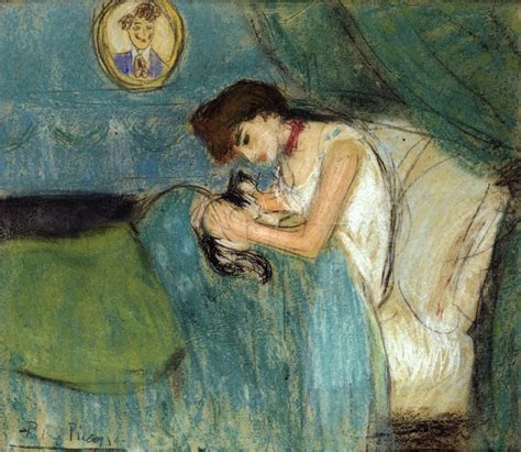 Woman With Cat 1900 Pablo Picasso