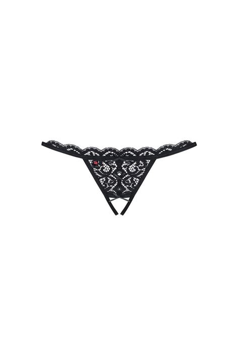 Black Crotchless Thong Open Crotch Ouvert Panties See Through Etsy