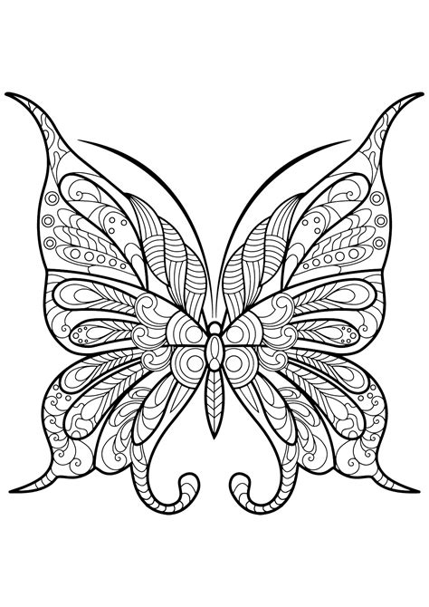 Papillon Jolis Motifs 9 Coloriages Papillons And Insectes Difficiles