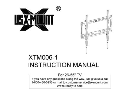 Usx Mount Xtm006 1 Instruction Manual Pdf Download Manualslib