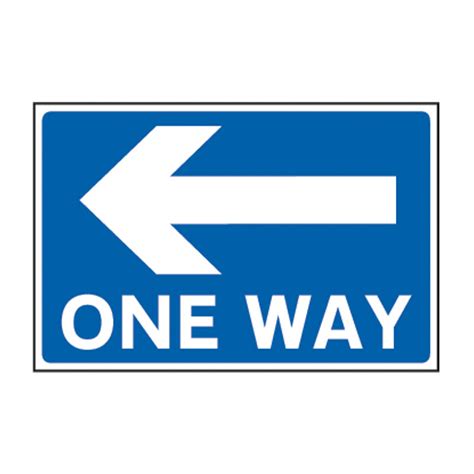 Centurion One Way Arrow Left Sign Non Adhesive Rigid Pvc 600mm X