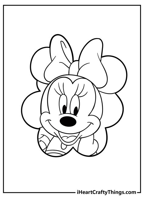 picture of minnie mouse face for colouring