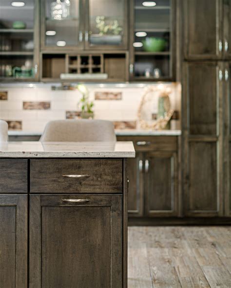 Custom Stain Maple Cabinets Shaker Cabinets Maple Brown Gray Stain