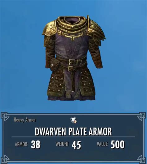 Dwarven Plate Armor Legacy Of The Dragonborn Fandom