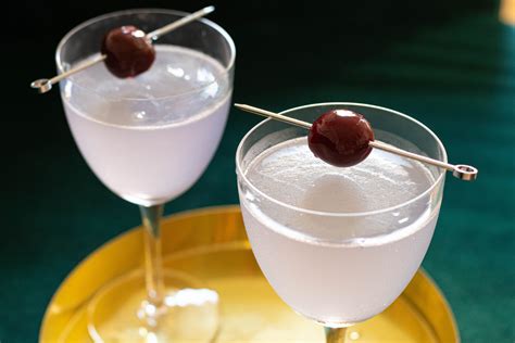 have you ever had an aviation cocktail made with gin maraschino liqueur and crème de violette